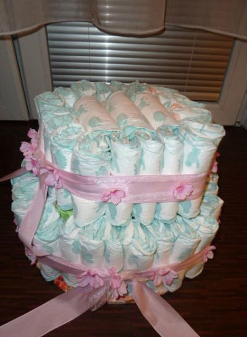 идеи торта от памперси за момиченце 05