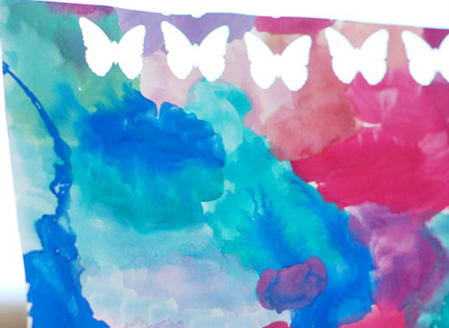 идеи пано с разноцветни пеперуди от хартия