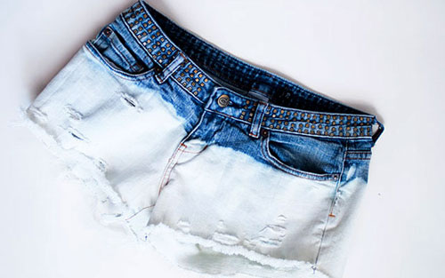 идеи избелени къси панталонки от стари джинси