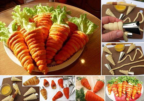 идеи морковчета от бутер тесто с пълнеж 