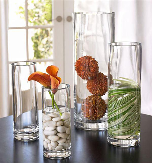идеи за декорация на дома от стъкло и естествени материали