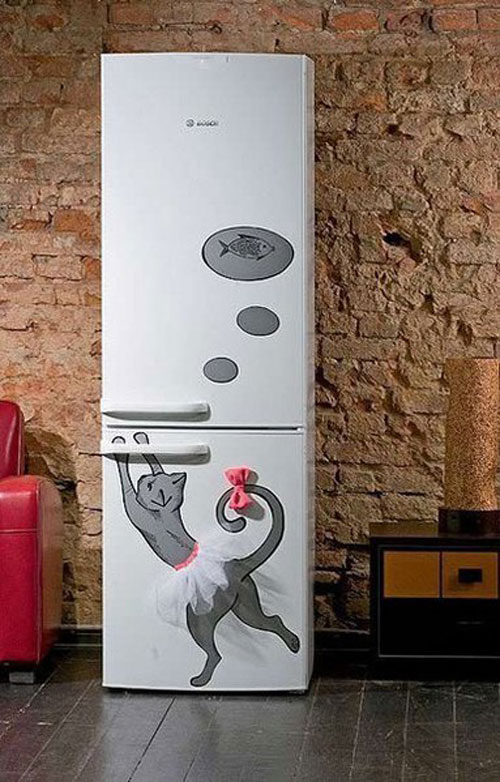 идеи как да украсим необичайно хладилника